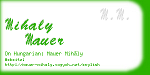 mihaly mauer business card